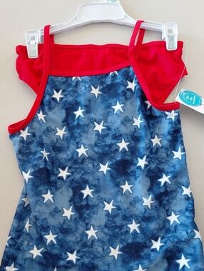 Carter's Navy Star-Print Tankini with Red Trim